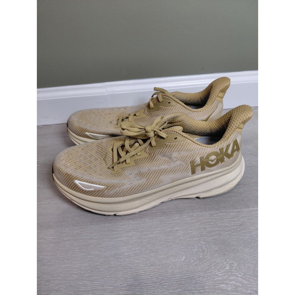Size 11D- Hoka One One HOKA Clifton 9 Wheat Shifting Sand Men's Sneakers